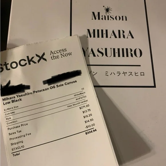 Maison Mihara Yasuhiro OG Peterson Sole Canvas low
